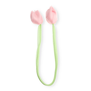 Ciondoli accattivanti tulipano lucido verde chiaro-rosa chiaro