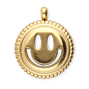 BY31&reg; Ciondoli in acciaio inossidabile smiley oro