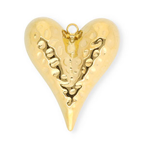Ciondoli in acciaio inossidabile cuore oro
