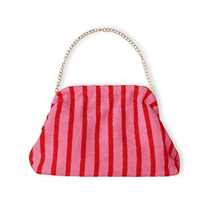 BY31&reg; Borsetta clic clac con catena removibile rosso-rosa