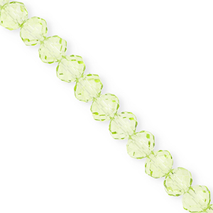 Perline sfaccettate 8x6mm rondella verde chiaro
