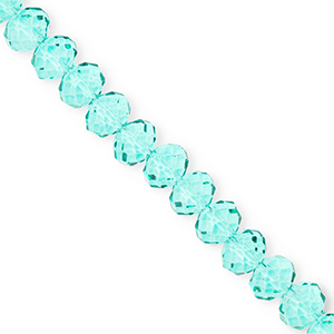 Perline sfaccettate 8x6mm rondella verde turchese