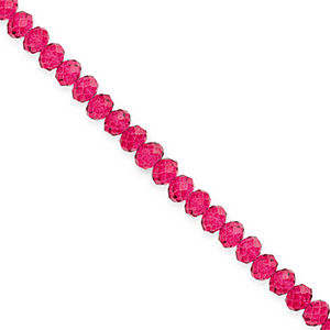 Perline sfaccettate 4x3mm rondella rosa ciliegia&nbsp;