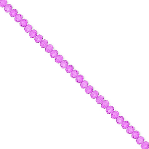 Perline sfaccettate 3x2mm rondella viola