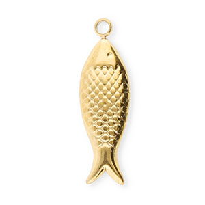 Ciondoli in acciaio inossidabile pesce oro
