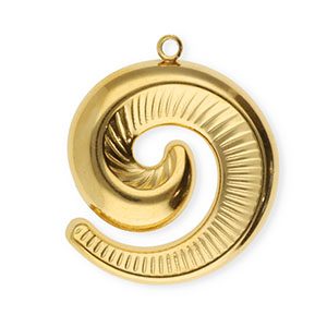Ciondoli in acciaio inossidabile spirale oro