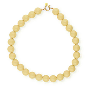 BY31&reg; Collane di perline acrilico 16mm lucido Pastel yellow 11-0616 TPG-oro