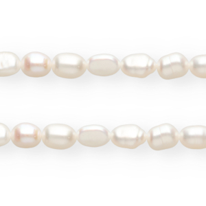 TQ Perle di acqua dolce pepita ovale 5-6mm bianco naturale