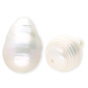 TQ Perle di acqua dolce di alta lucentezza goccia bianco naturale
