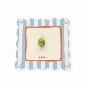 BY31&reg; Ciondoli in ottone Eco-brass con smalto oliva argento-verde oliva-rosso