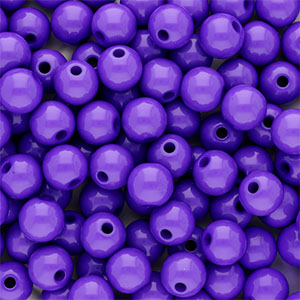 Perline in acrilico 8 mm lucido viola scuro