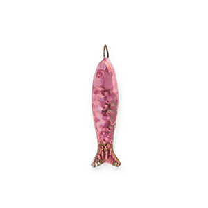 Ciondoli di ceramica greca DQ&reg; sarda rosa orchidea-frutto di bosco vintage