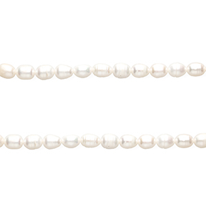 TQ Perle di acqua dolce chicco di riso 7x5 mm bianco naturale