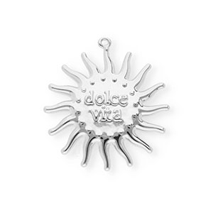 BY31&reg; Ciondoli in ottone Eco-brass sole Dolce vita"" argento