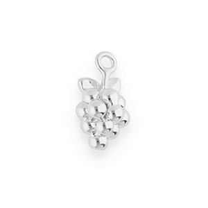 BY31&reg; Ciondoli in ottone Eco-brass a mano uva argento