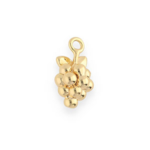 BY31&reg; Ciondoli in ottone Eco-brass a mano uva oro