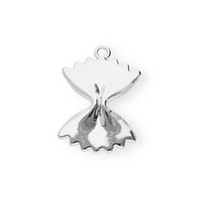 BY31&reg; Ciondoli in ottone Eco-brass pasta farfalle argento
