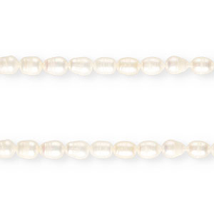 TQ Perle di acqua dolce chicco di riso 11x8mm bianco naturale