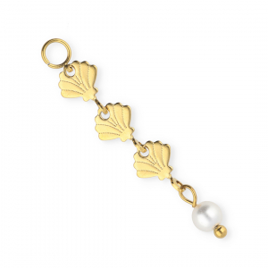 BY31&reg; Ciondoli con catena a conchiglia in acciaio inossidabile oro-bianco