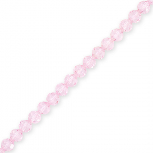 Perline sfaccettate tonde 4 mm rosa chiaro