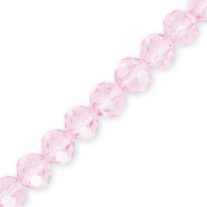 Perline sfaccettate tonde 10 mm rosa chiaro