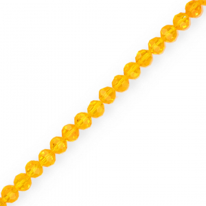Perline sfaccettate tonde 4 mm arancione