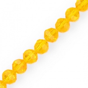 Perline sfaccettate tonde 12 mm arancione