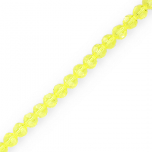 Perline sfaccettate tonde 6 mm giallo