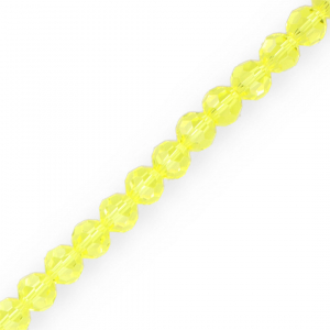 Perline sfaccettate tonde 8 mm giallo