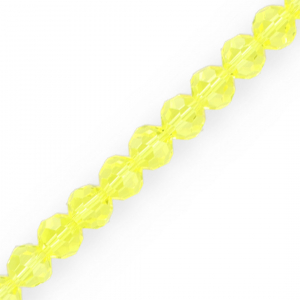 Perline sfaccettate tonde 10 mm giallo