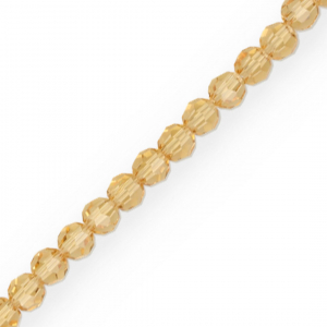 Perline sfaccettate tonde 4 mm ocra ambra