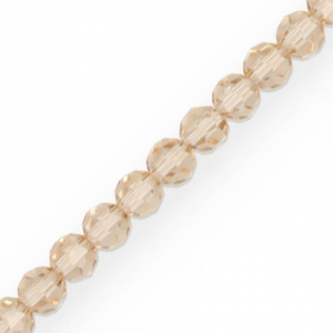 Perline sfaccettate tonde 8 mm beige latte