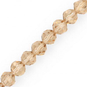 Perline sfaccettate tonde 10 mm beige latte
