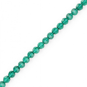 Perline sfaccettate tonde 4 mm verde ottanio