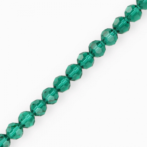 Perline sfaccettate tonde 8 mm verde ottanio