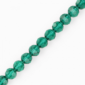 Perline sfaccettate tonde 10 mm verde ottanio