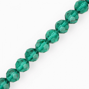 Perline sfaccettate tonde 12 mm verde ottanio