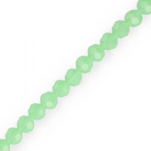 Perline sfaccettate tonde 6 mm verde menta