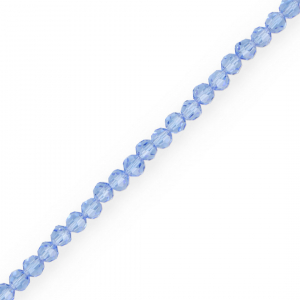 Perline sfaccettate tonde 4 mm blu cielo