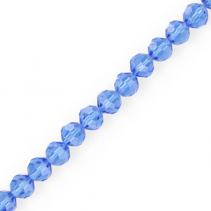 Perline sfaccettate tonde 8 mm blu cielo