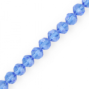 Perline sfaccettate tonde 10 mm blu cielo