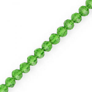 Perline sfaccettate tonde 6 mm verde erba