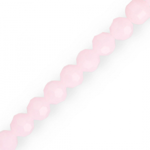 Perline sfaccettate tonde 10 mm rosa chiaro