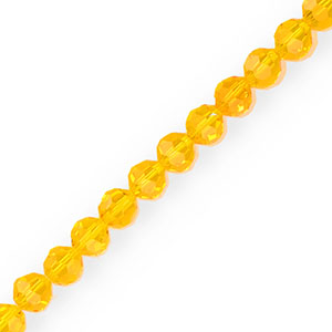 Perline sfaccettate tonde 8 mm arancione