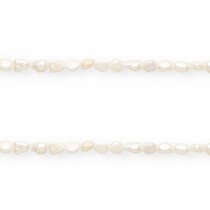 Perle di acqua dolce imperfette chicco di riso 5x4mm bianco naturale