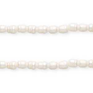 Perle di acqua dolce imperfette chicco di riso 11x9mm bianco naturale