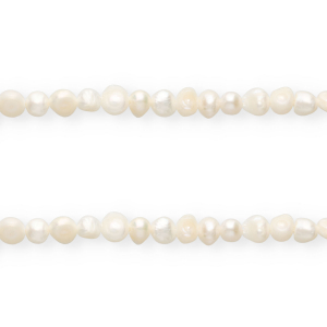 Perle di acqua dolce imperfette pepita rotonde 7-8mm bianco naturale