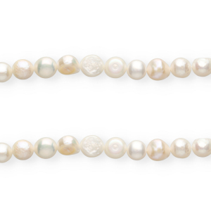 Perle di acqua dolce imperfette pepita rotonde 9mm bianco naturale