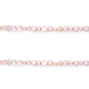 Perle di acqua dolce imperfette pepita 4-5mm rosa lilla