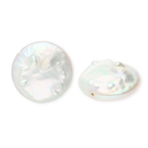 Perle di acqua dolce imperfette piastre bianco madreperla
